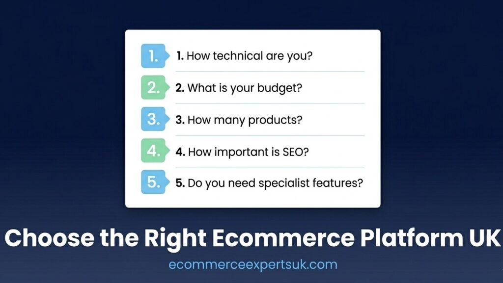 Choose ecommerce platform small business UK checklist
